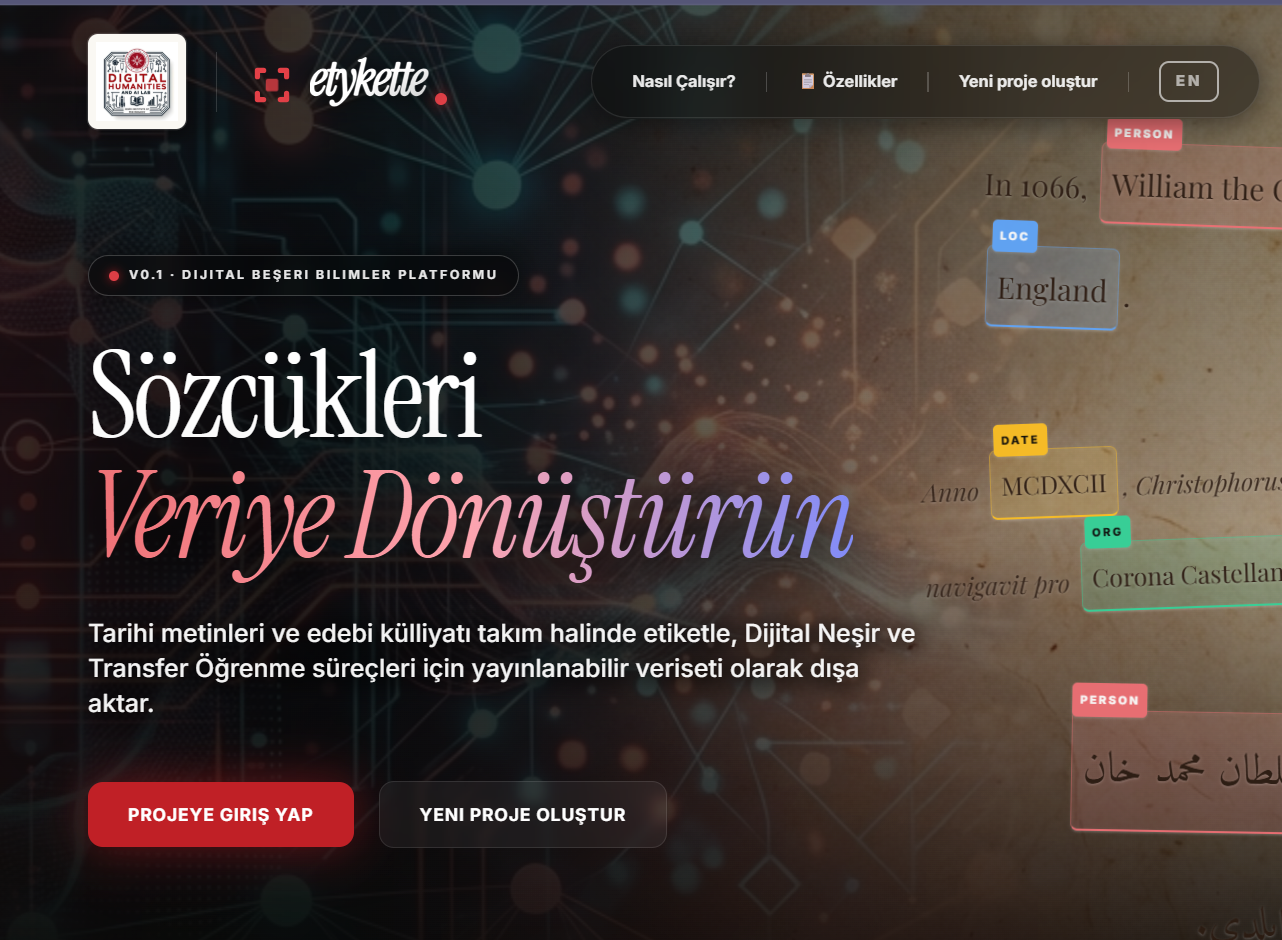 Etykette Metin Etiketleme Platformu