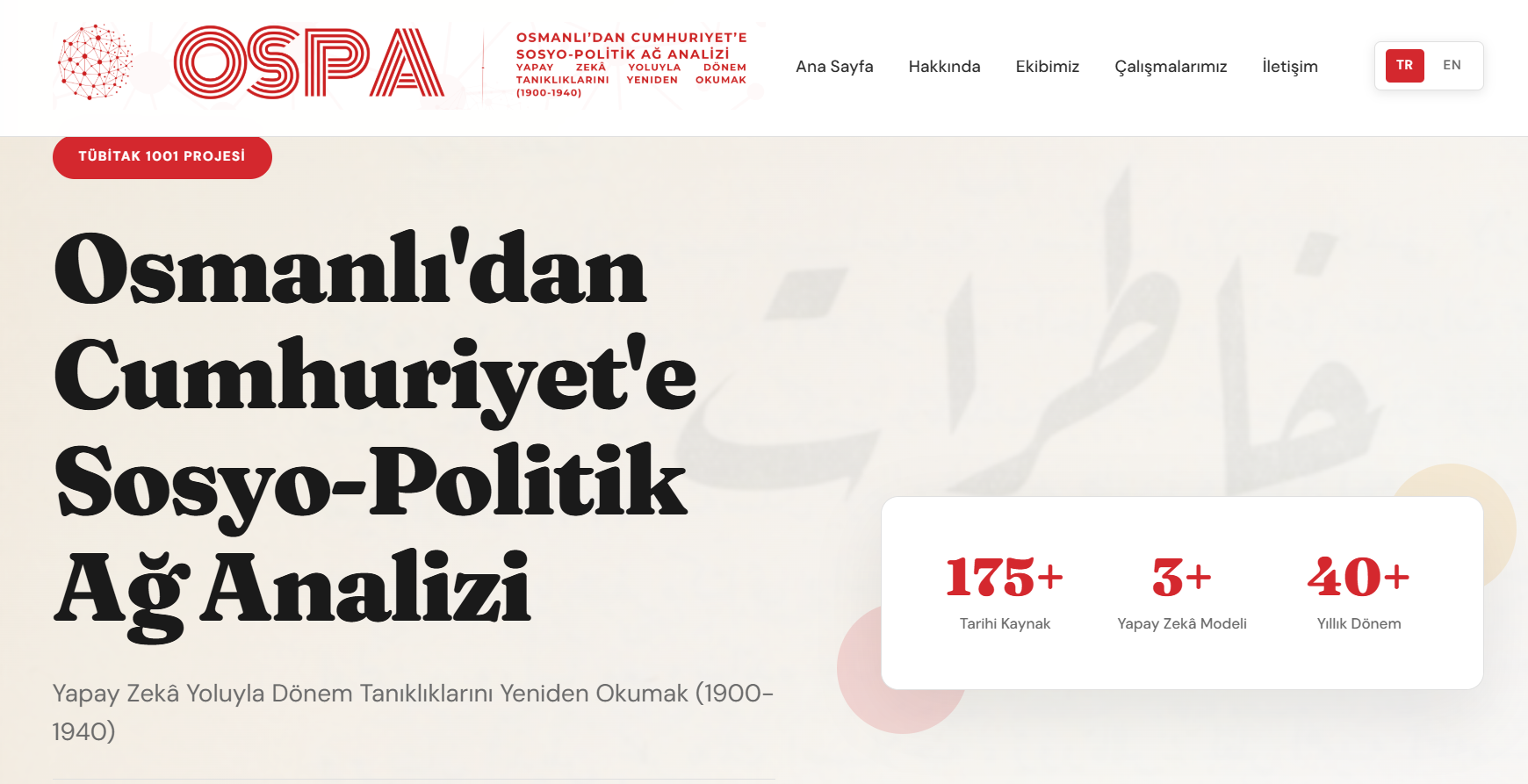 TUBİTAK 1001 Projesi